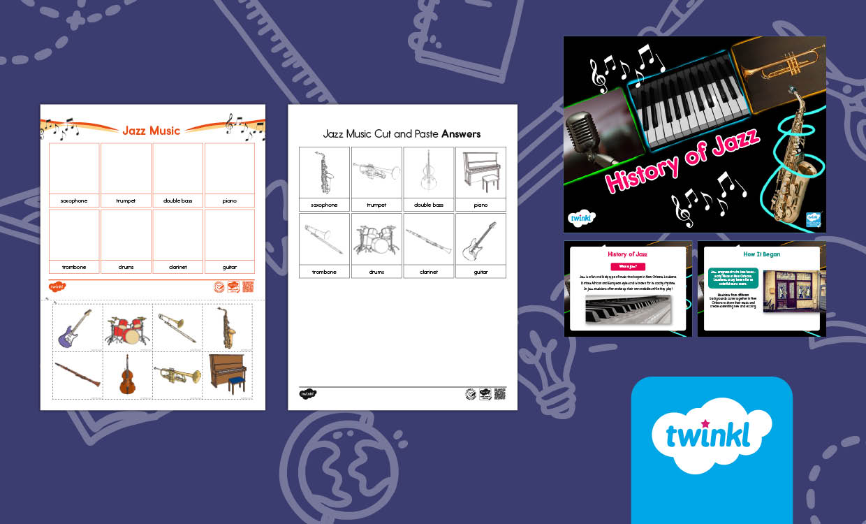 The History of Jazz Music Lesson for K-2nd Grade