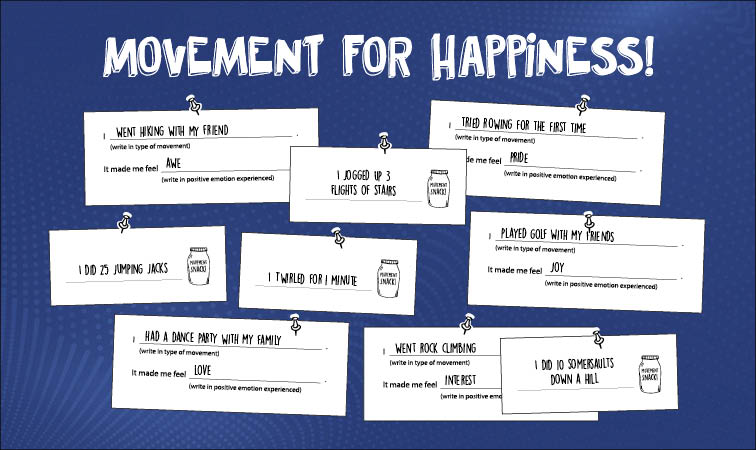 Movement for Happiness Community Bulletin Board Kit for Classrooms and Schools 