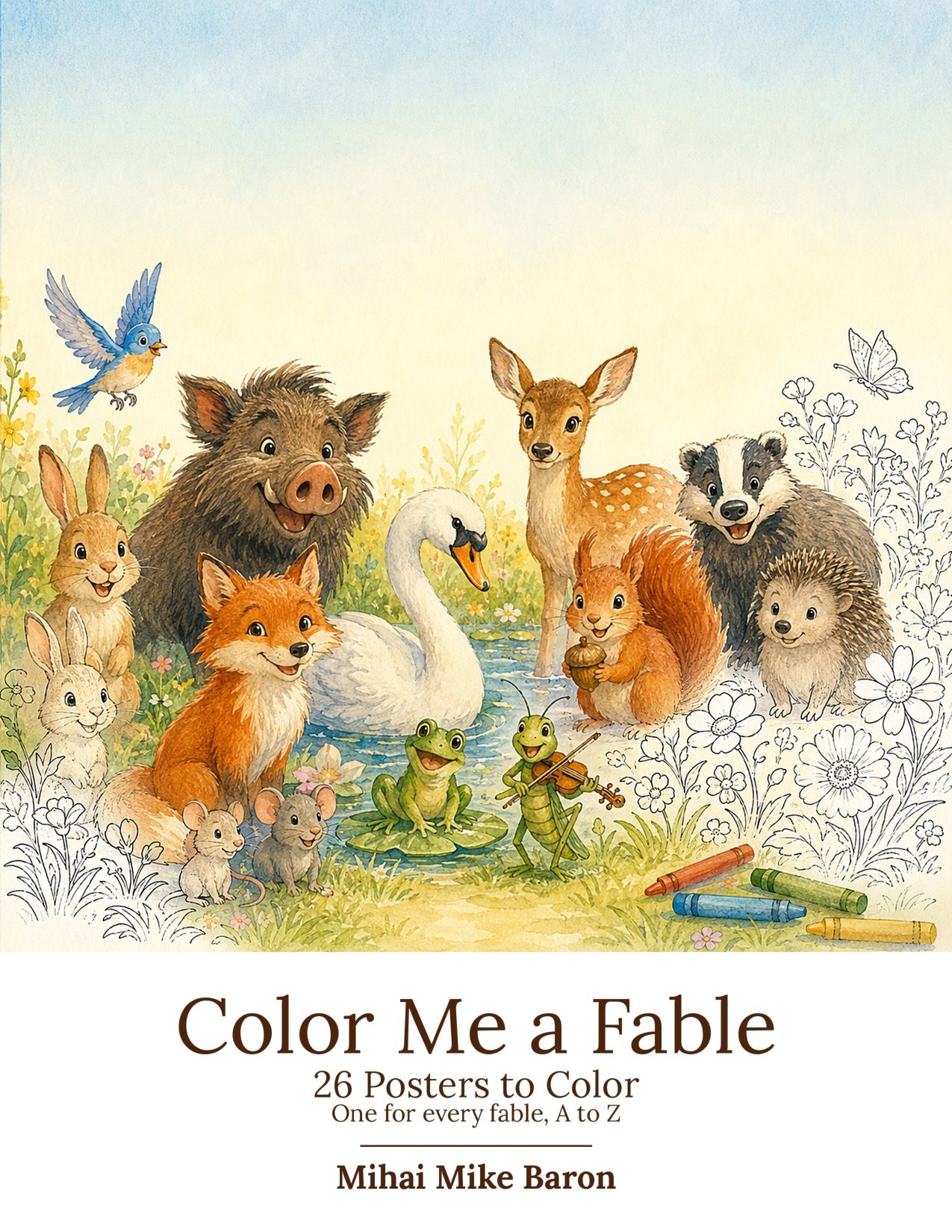 26 Alphabet Coloring Posters: A to Z Character Traits