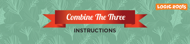 Free Printable Christmas Number Game: COMBINE THE THREE